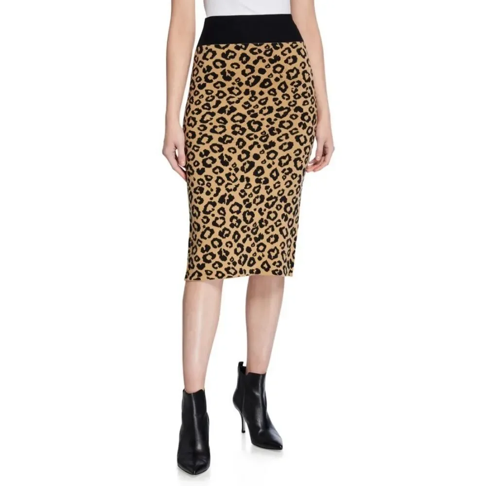 Veronica Beard Bethel leopard print wool pencil skirt - Picture 1 of 9